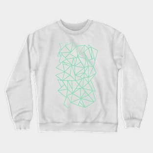 Abstraction Outline Thick Mint Crewneck Sweatshirt